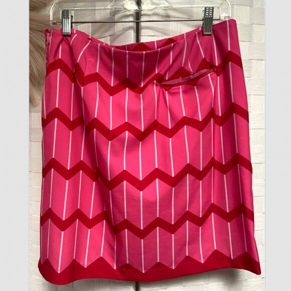 Golftini Golf Tennis Performance I Love Lucy Chevron Pink Skort Size 10 L - Picture 5 of 9